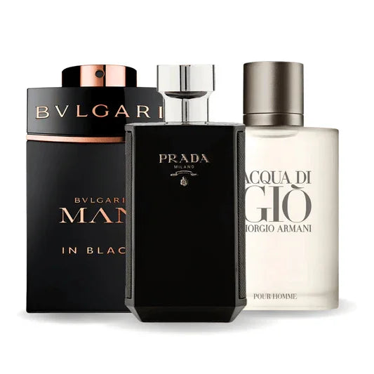 Set di 3 profumi | Bvlgari Man in Black + Acqua di Giò + L'Homme Prada Intense