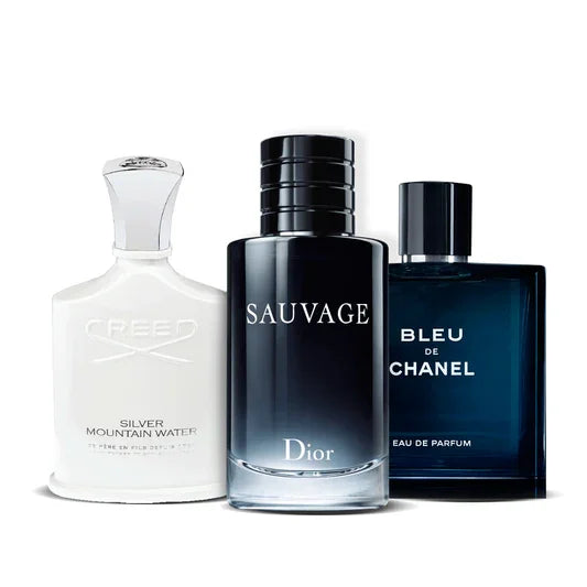 Set di 3 profumi | Creed Silver Mountain Water + Sauvage + Bleu de Chanel